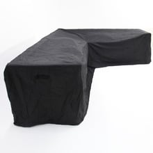 Black L-Shape Outdoor Sofa Cover